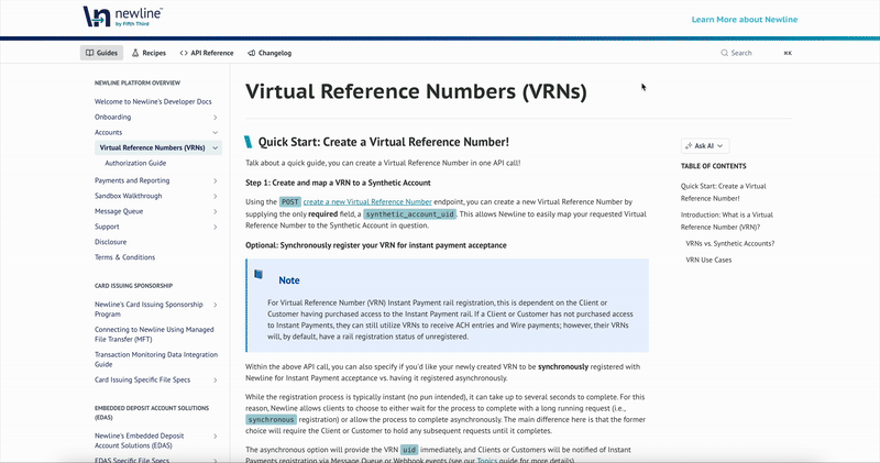 Virtual Reference Numbers (VRNs) gif display on how to search for What is a VRN